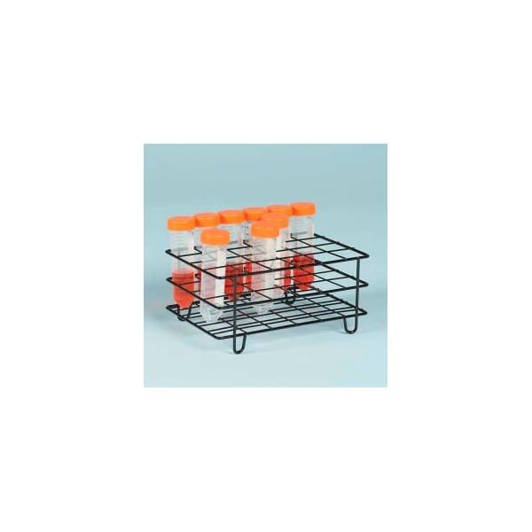 Bel-Art Poxygrid 50ml Centrifuge Tube Rack 198580001, For 25-30mm Tubes, 24 Places, Black 1/PK 19858-0001 - main